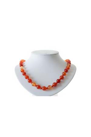 Collar de piedras de cuarzo ágata roja
